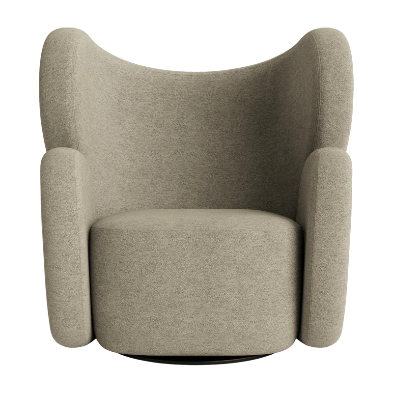 Fauteuil en pivotant en tissu bouclé Barnum Col 3 Big Big Chair - NORR11