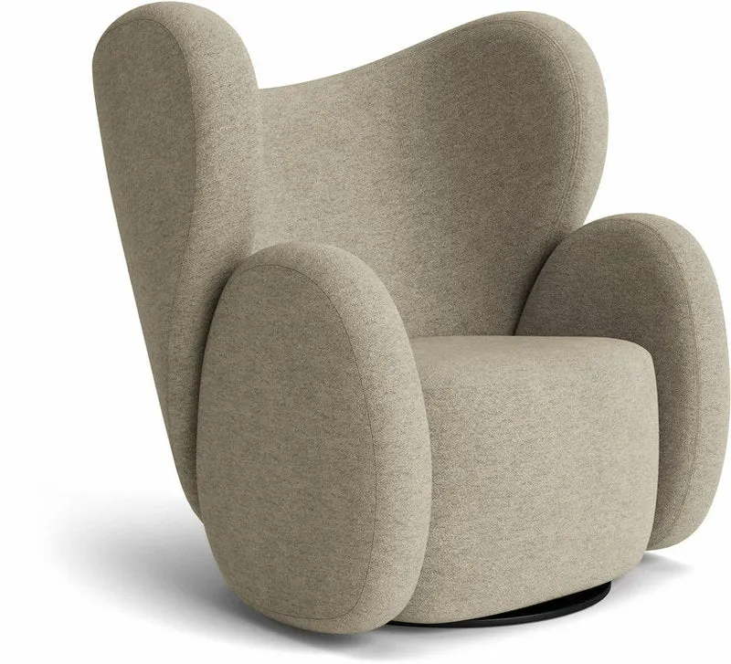 Fauteuil en pivotant en tissu bouclé Barnum Col 3 Big Big Chair - NORR11