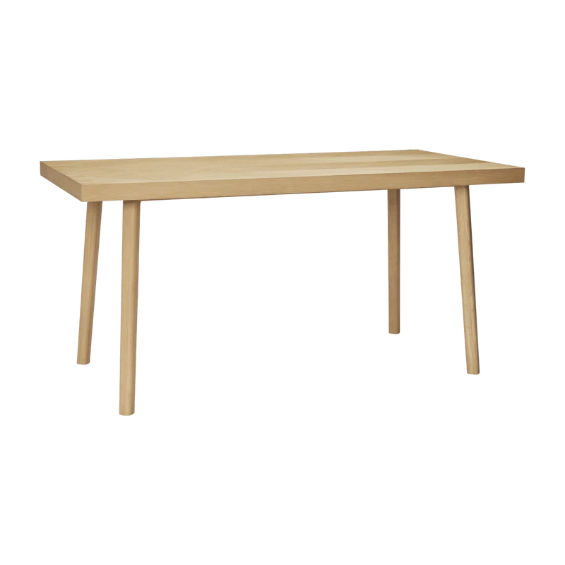 Table à manger rectangulaire en chêne naturel 160x80 cm Herringbone - Hübsch