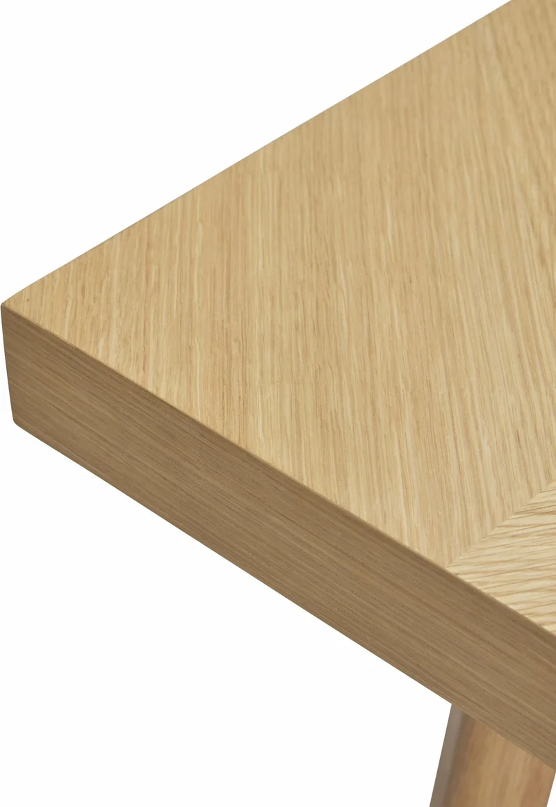 Table à manger rectangulaire en chêne naturel 160x80 cm Herringbone - Hübsch