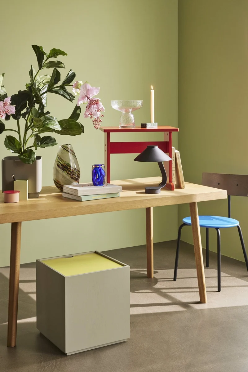 Table à manger rectangulaire en chêne naturel 160x80 cm Herringbone - Hübsch
