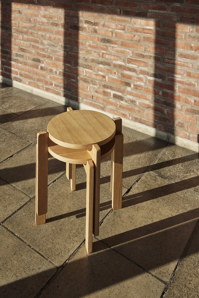 Tabouret en chêne naturel 45 x 42 cm Always - Hübsch