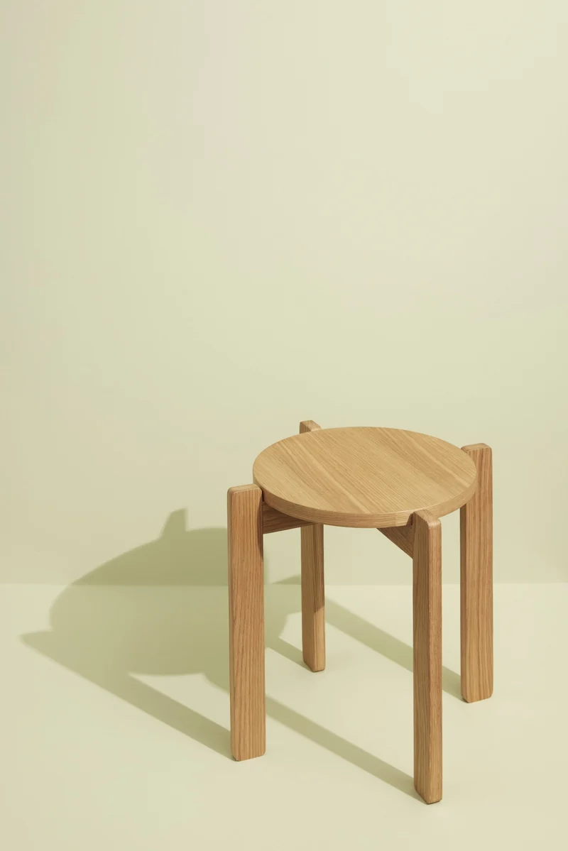 Tabouret en chêne naturel 45 x 42 cm Always - Hübsch