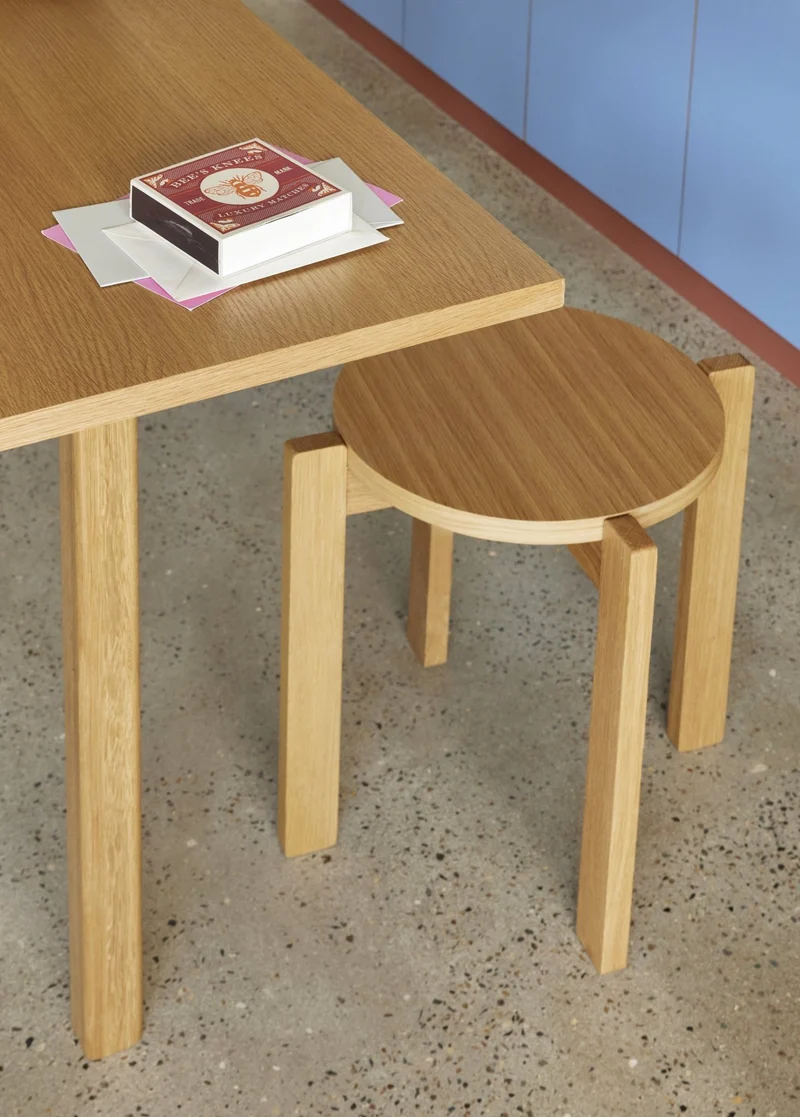 Tabouret en chêne naturel 45 x 42 cm Always - Hübsch