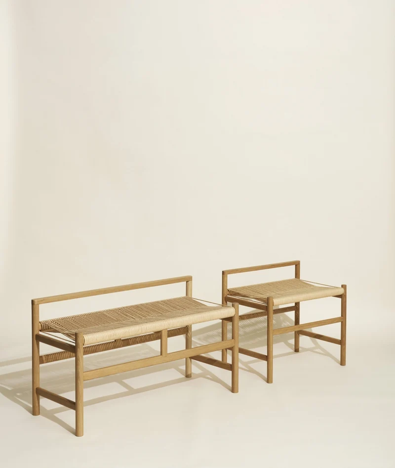 Banc en chêne naturel 100 x 41 x 55 cm Heritage - Hübsch