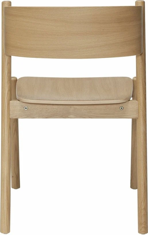 Chaise en chêne naturel Oblique - Hübsch