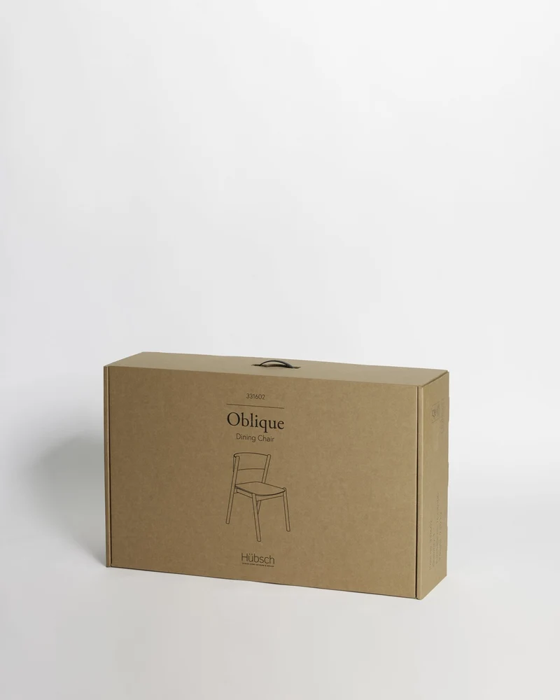 Chaise en chêne noir et cuir noir Oblique - Hübsch