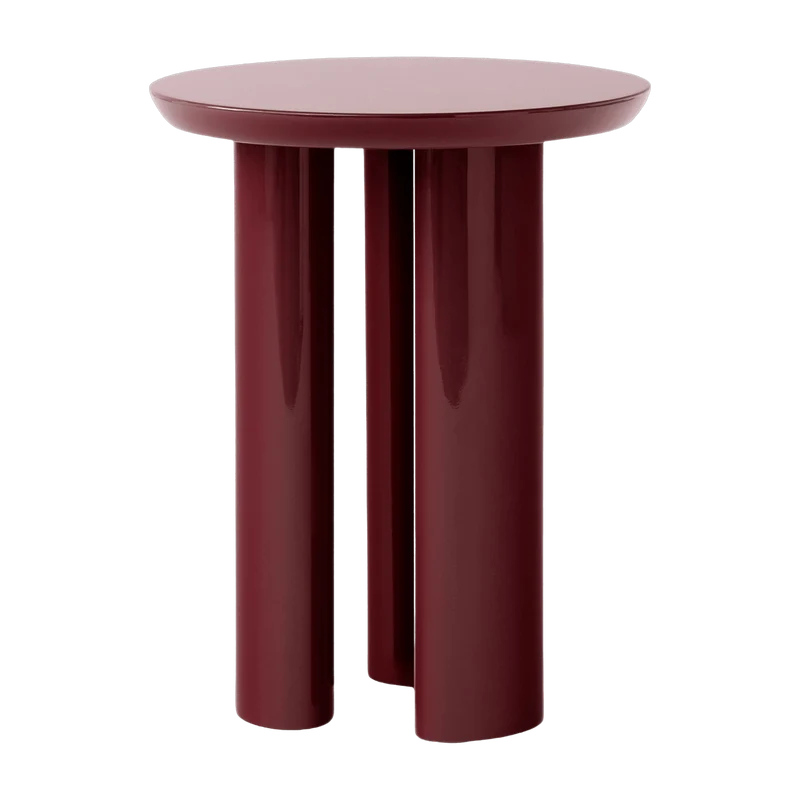 Table d'appoint laquée bordeaux Tung JA3 - &tradition