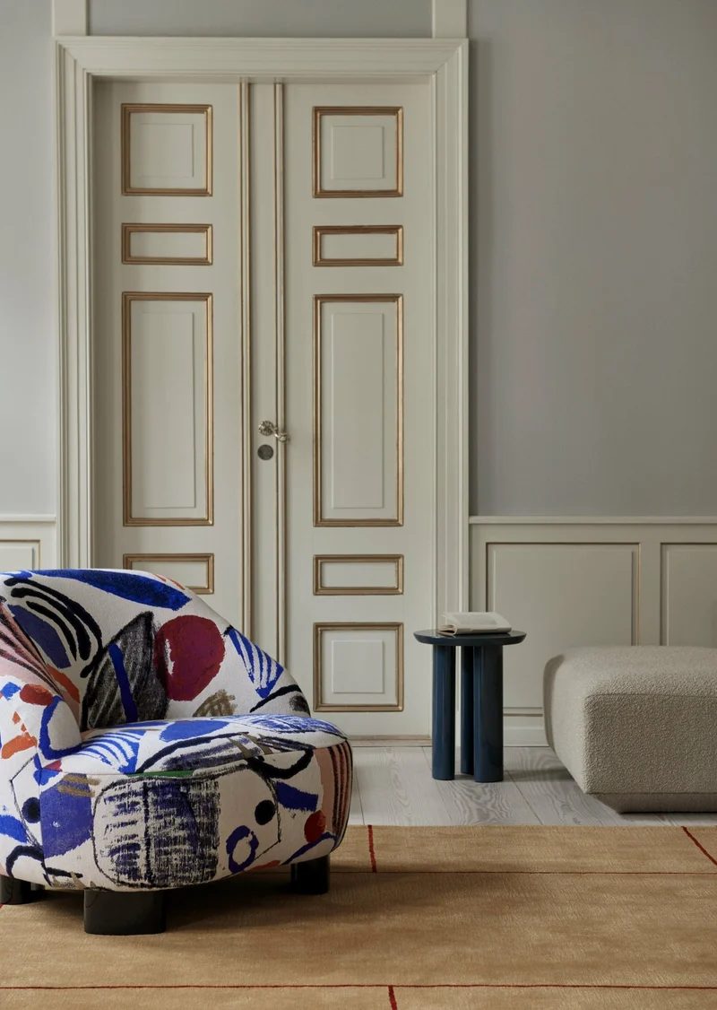 Table d'appoint laquée bleue Tung JA3 - &tradition