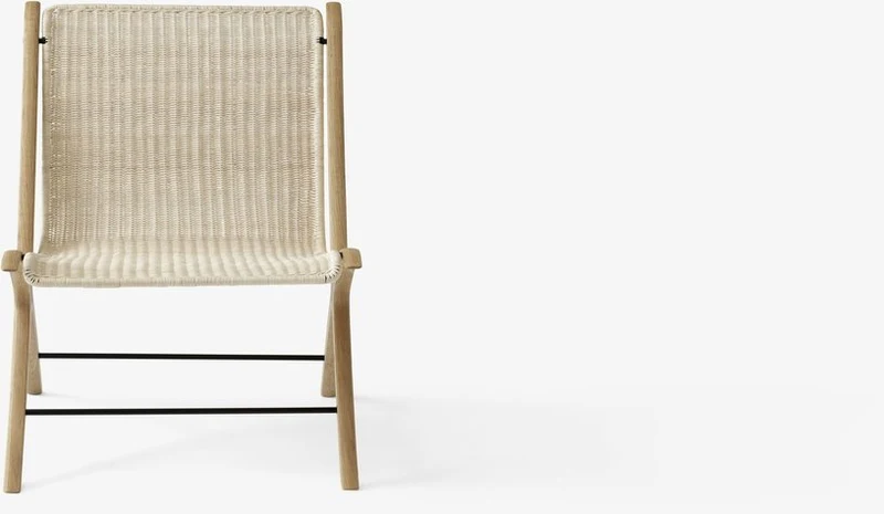 Fauteuil en chêne et rotin avec détails en noyer X HM10 - &Tradition