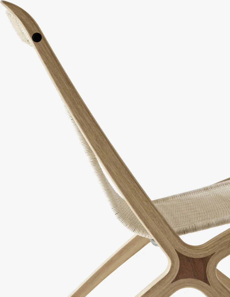 Fauteuil en chêne et rotin avec détails en noyer X HM10 - &Tradition