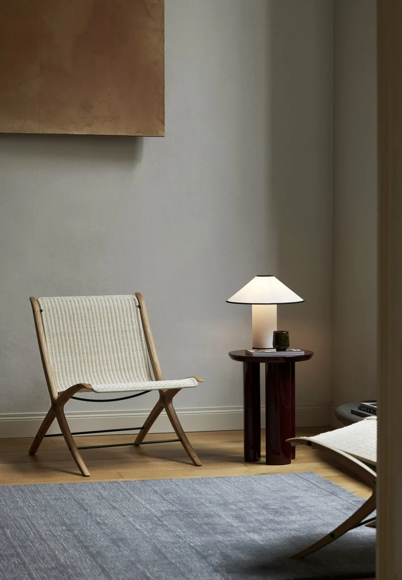 Fauteuil en chêne et rotin avec détails en noyer X HM10 - &Tradition