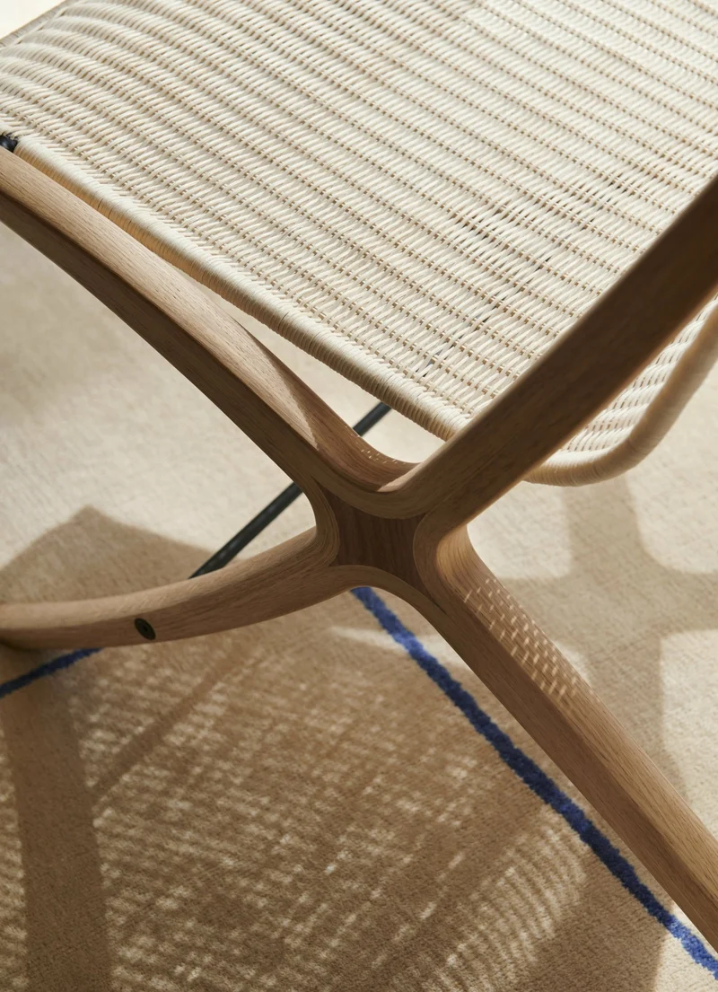 Fauteuil en chêne et rotin avec détails en noyer X HM10 - &Tradition