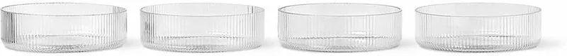 Set de 4 Bols de service en verre transparent Ripple - Ferm Living