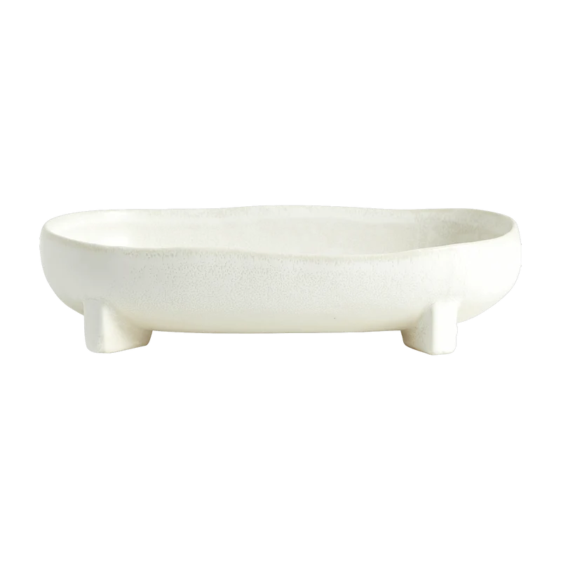 Plat en céramique blanc M Pemba - Nordal