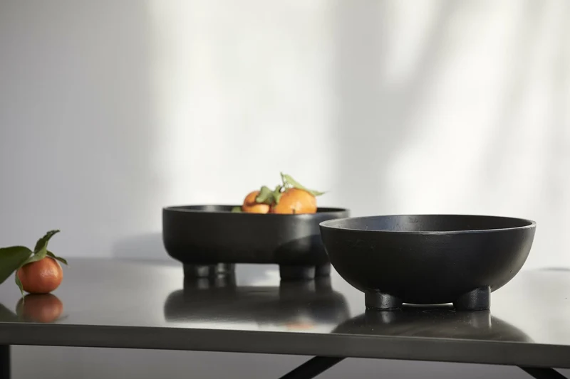 Bol en aluminium noir rond Aspo - Nordal