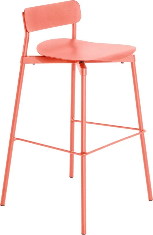 Chaise de bar outdoor corail 65 cm Fromme - Petite friture