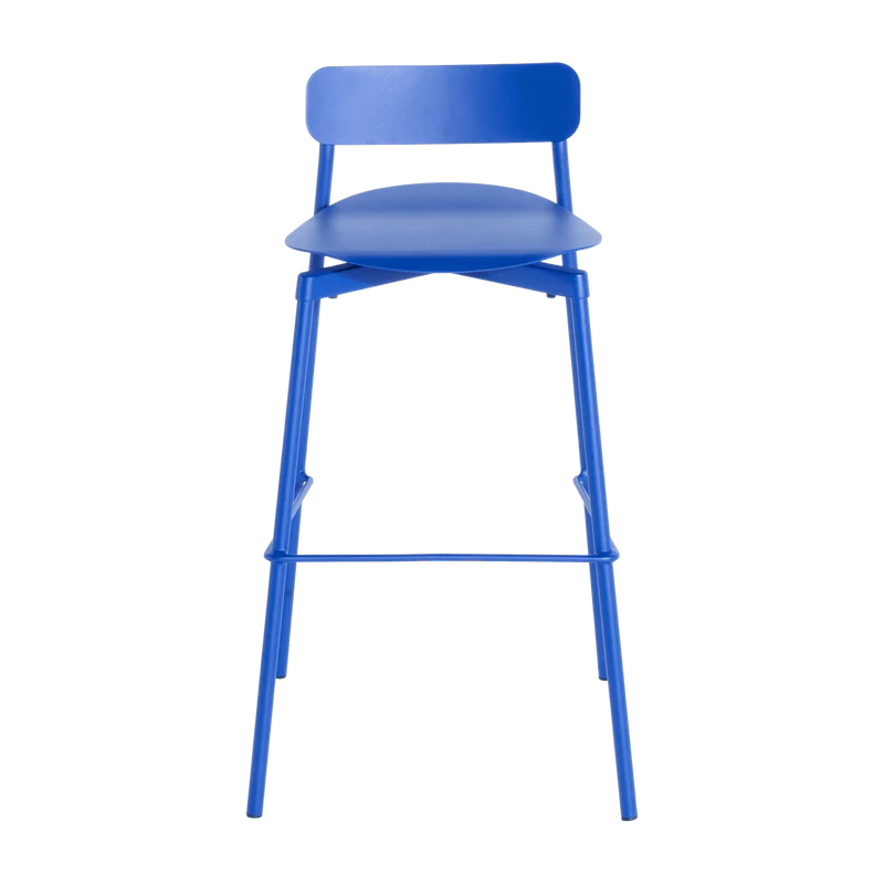 Chaise de bar outdoor bleu 65 cm Fromme - Petite friture