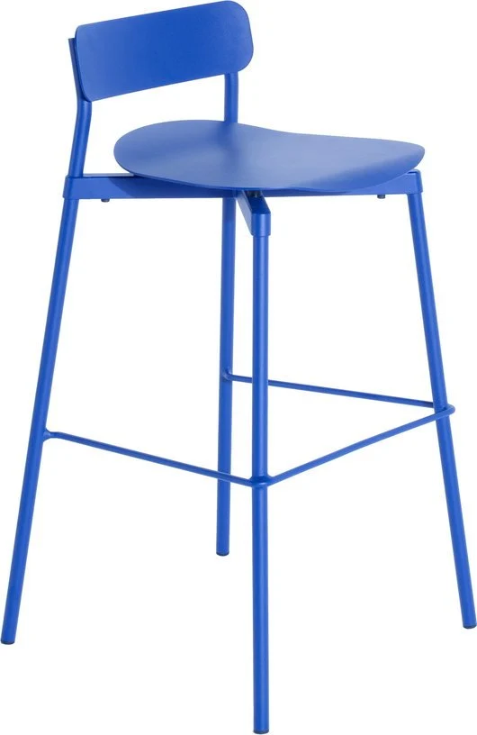 Chaise de bar outdoor bleu 65 cm Fromme - Petite friture