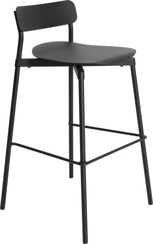 Chaise de bar outdoor noire 65 cm Fromme - Petite friture