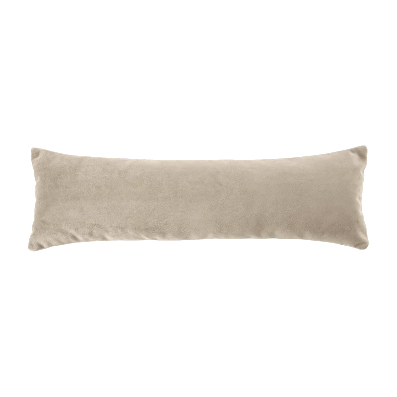 Coussin rectangulaire en velours beige Bean - Emko