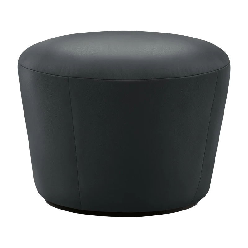 Pouf en cuir noir Naïve - Emko
