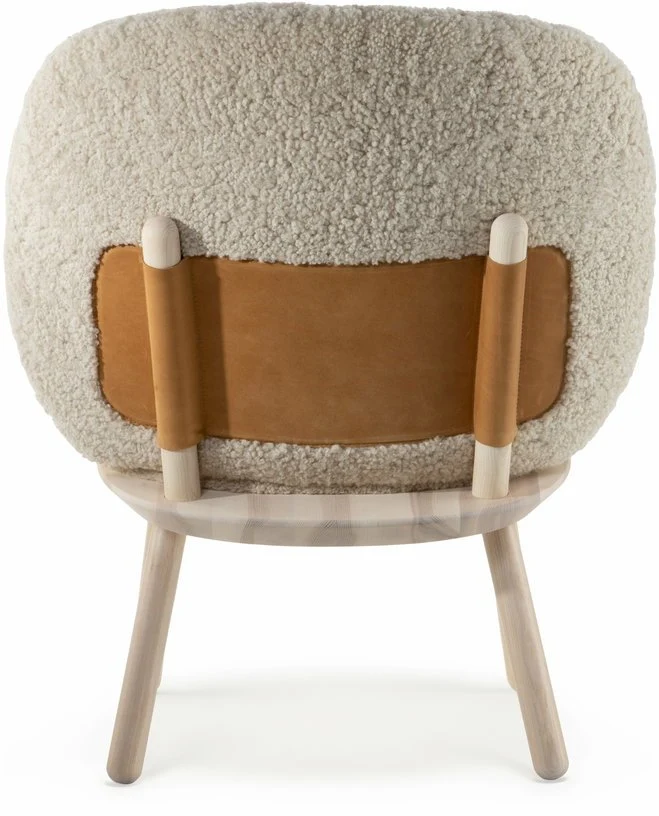 Fauteuil en frêne et laine de mouton Naïve - Emko