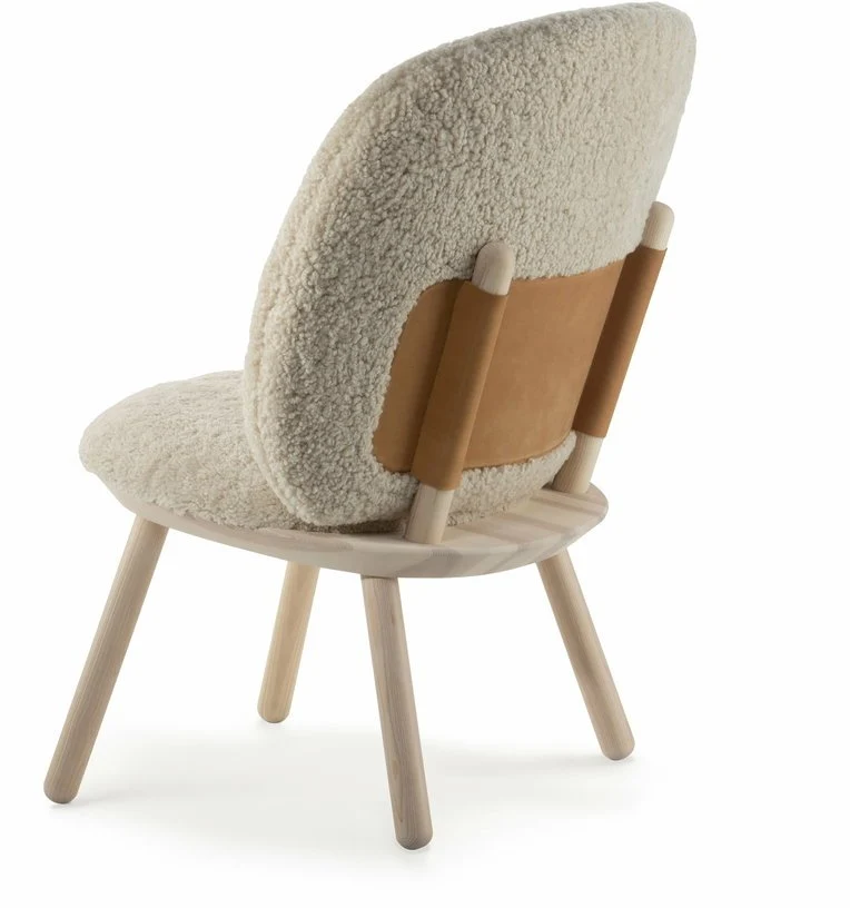 Fauteuil en frêne et laine de mouton Naïve - Emko