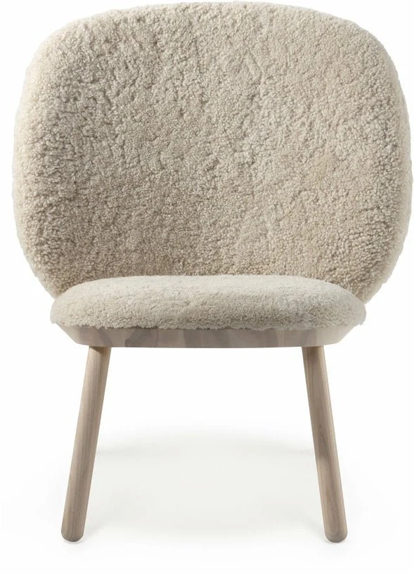 Fauteuil en frêne et laine de mouton Naïve - Emko