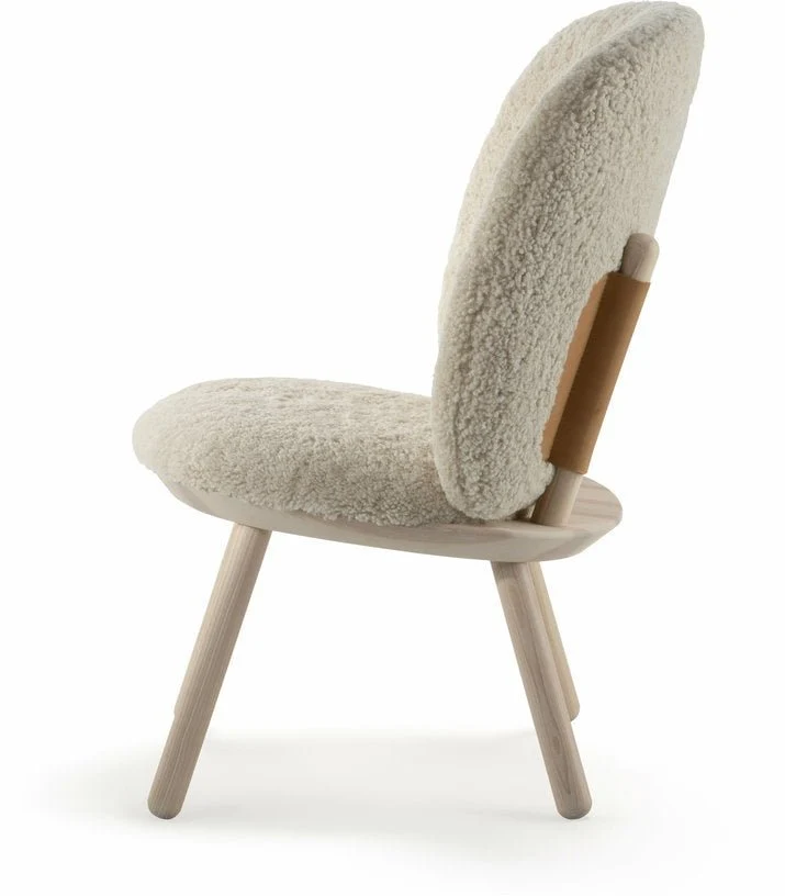 Fauteuil en frêne et laine de mouton Naïve - Emko