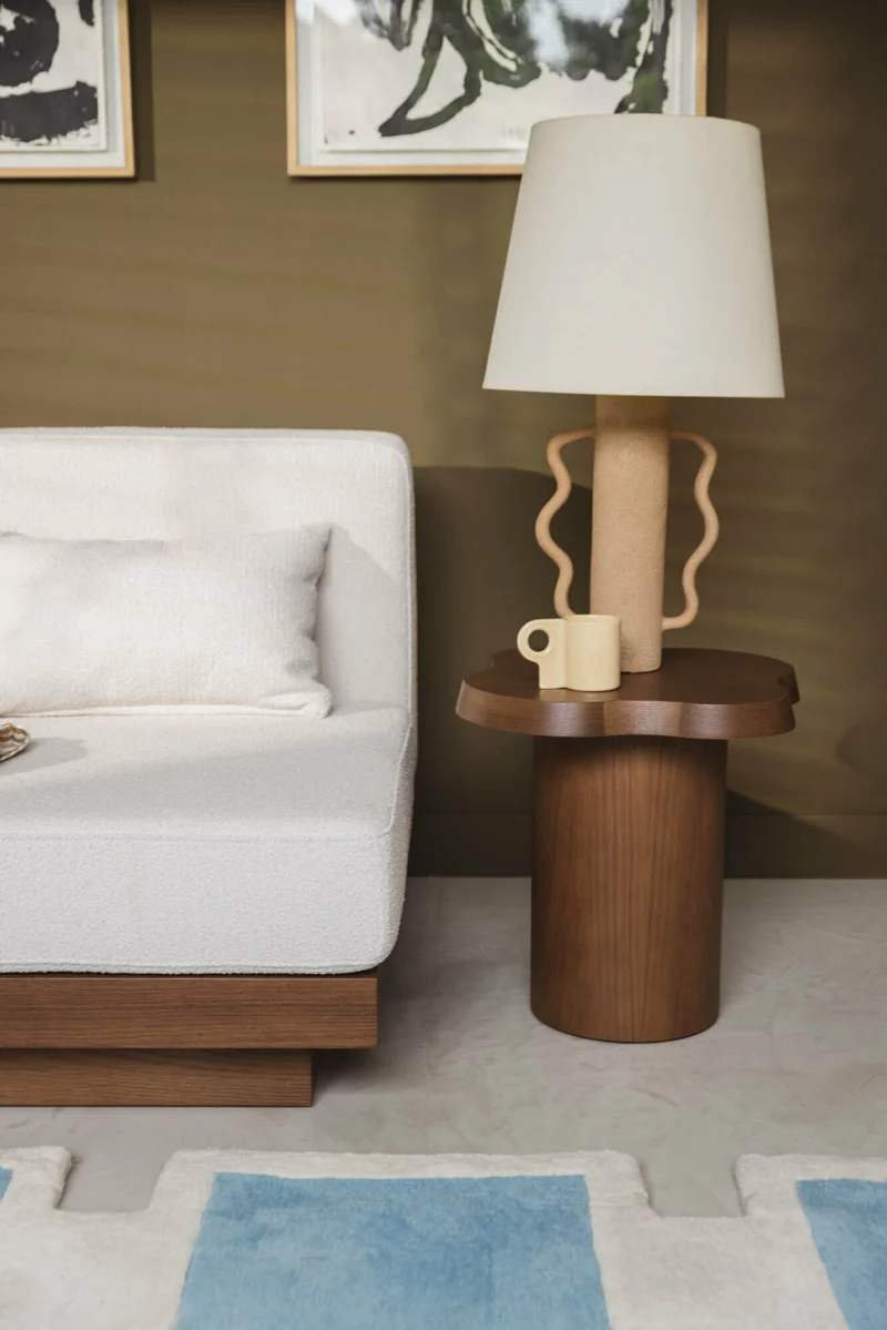 Table d'appoint en chêne effet noyer - Gabrielle Paris