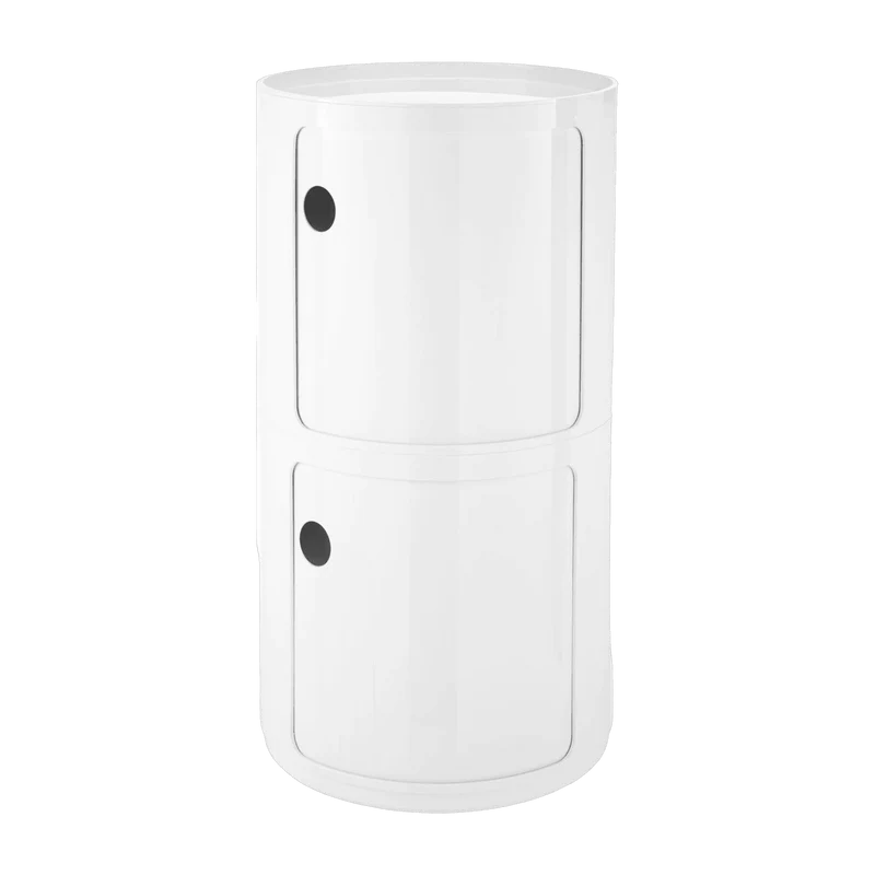 Table de chevet blanche 2 tiroirs Componibili Classic BIG - Kartell