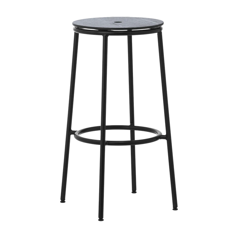 Tabouret de bar en chêne noir et acier noir 75 cm Circa noir Oak - Normann Copenhagen