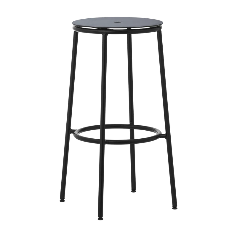 Tabouret de bar en acier et aluminium noir 75 cm Circa noir Aluminum - Normann Copenhagen