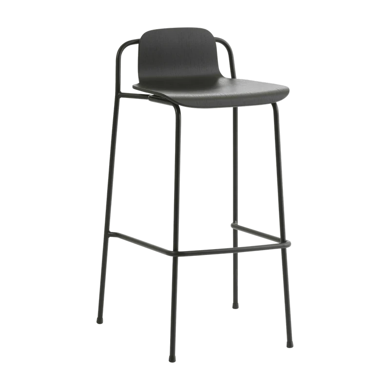 Tabouret de bar en acier noir 75 cm Studio Oak - Normann Copenhagen