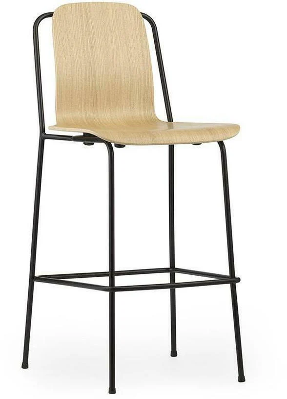 Chaise de bar en acier noir 75 cm Studio Oak - Normann Copenhagen