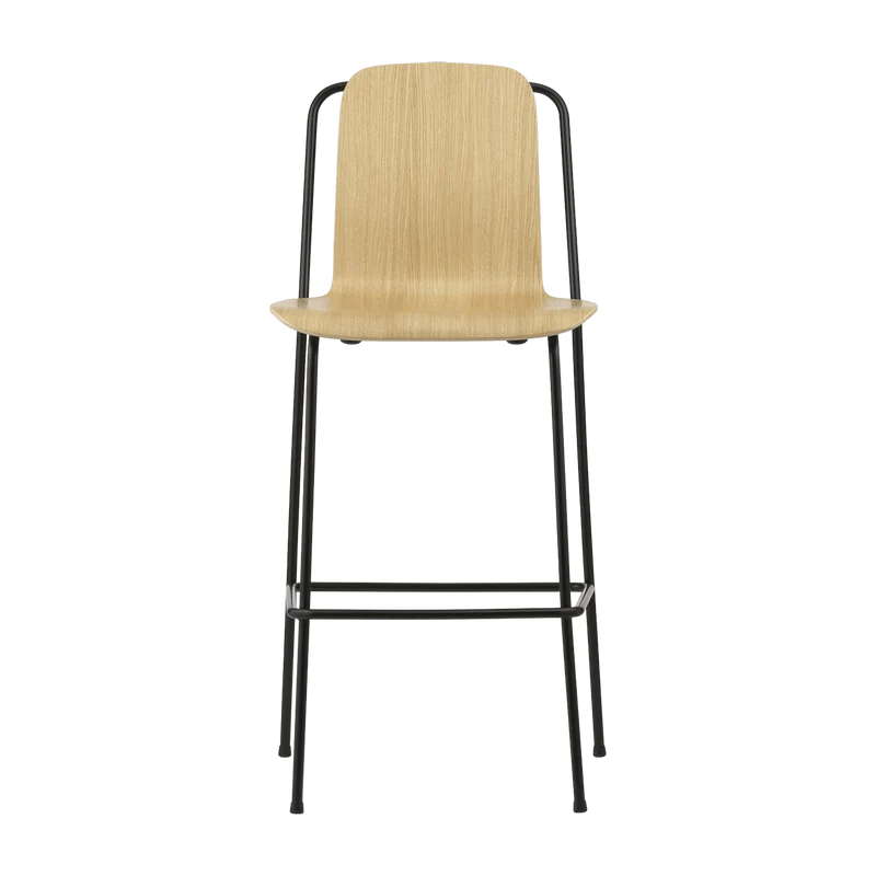 Chaise de bar en acier noir 65 cm Studio Oak - Normann Copenhagen