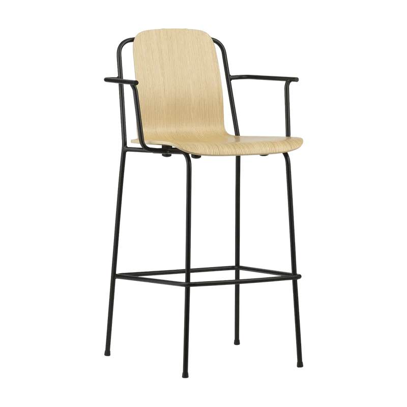 Fauteuil de bar en acier noir 75 cm Studio Oak - Normann Copenhagen