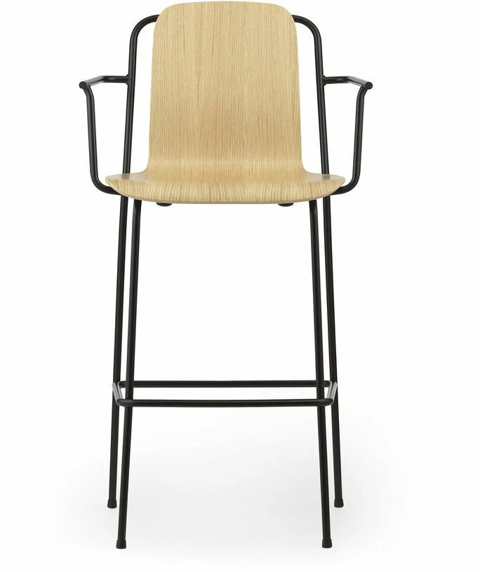 Fauteuil de bar en acier noir 75 cm Studio Oak - Normann Copenhagen