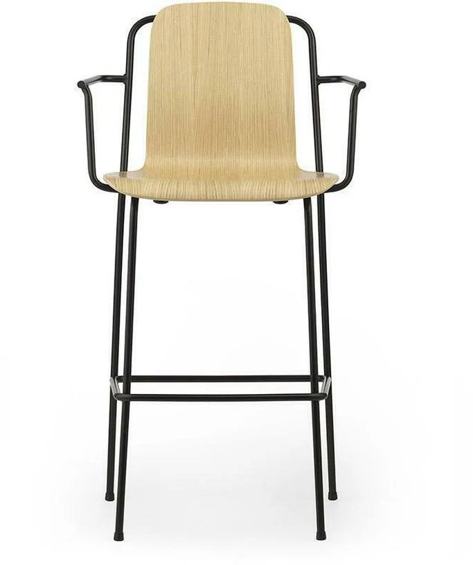 Fauteuil de bar en acier noir 75 cm Studio Oak - Normann Copenhagen