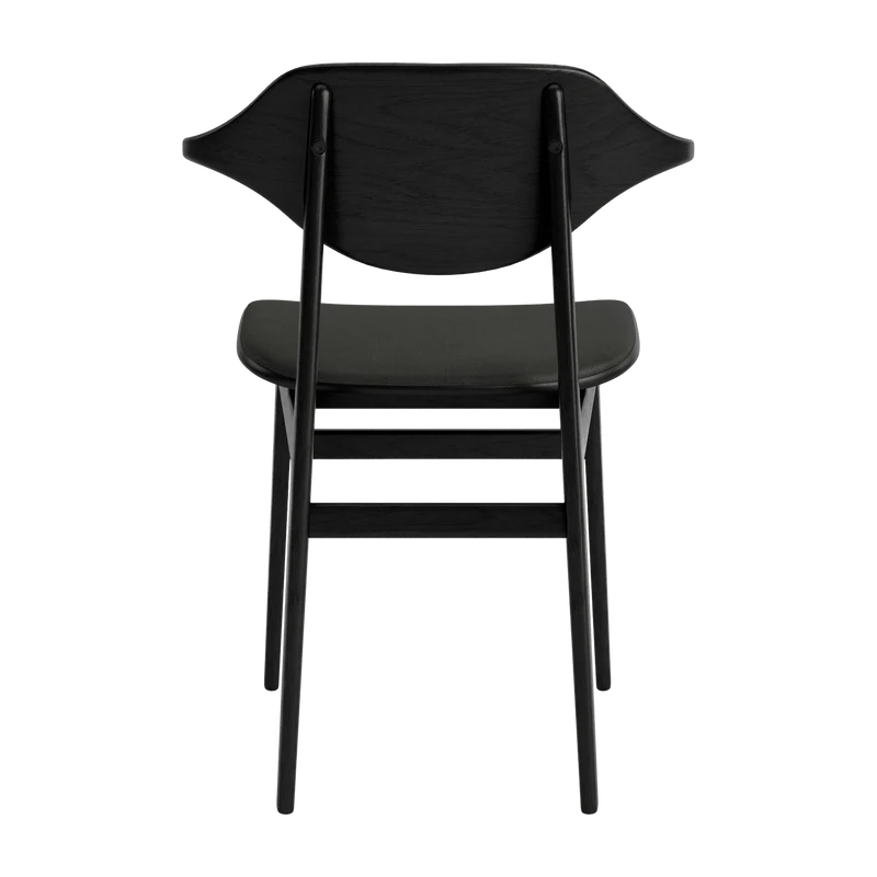 Chaise en chêne noire avec rembourrage anthracite Buffalo - NORR11