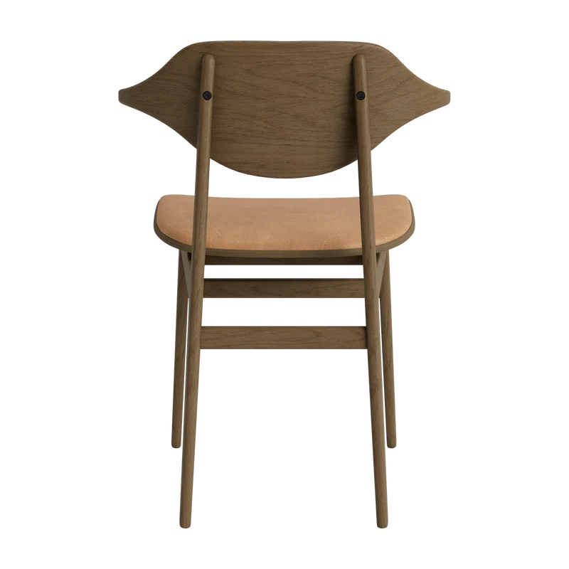 Chaise en chêne fumé clair avec rembourrage camel Buffalo - NORR11