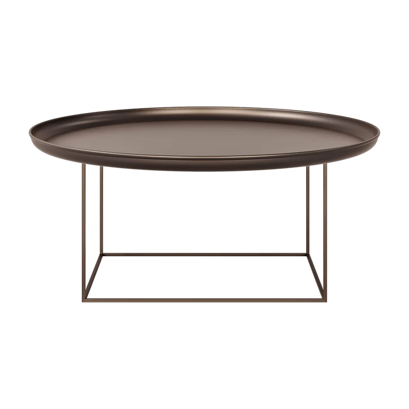 Table basse ronde en acier bronze 90 cm Duke - NORR11