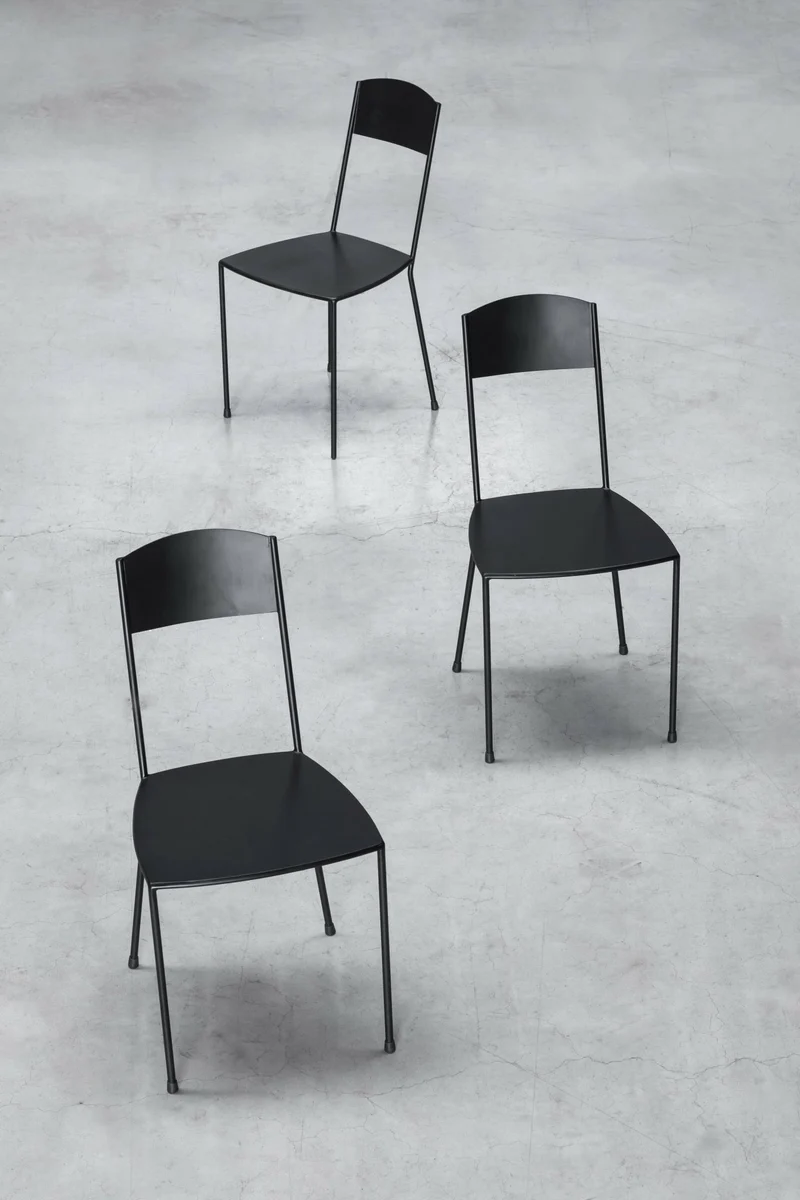 Chaise noire mate en métal 40 x 40 x 83 cm Adriana - Serax