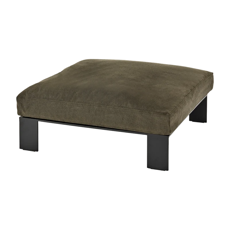 Tabouret en métal avec coussin d'intérieur couleur sépia 91 X 91 X 20 cm Ottoman - Serax