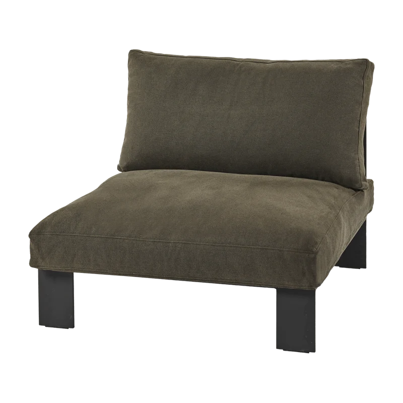 Banc d'intérieur avec coussins couleur sépia 91 x 91 x 58 B. Mombaers - Serax
