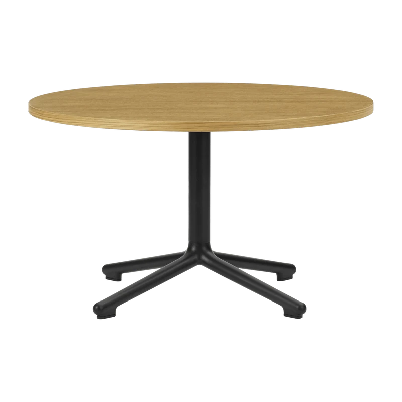 Table basse en aluminium noir et en chêne 70 cm Lunar Oak - Normann Copenhagen