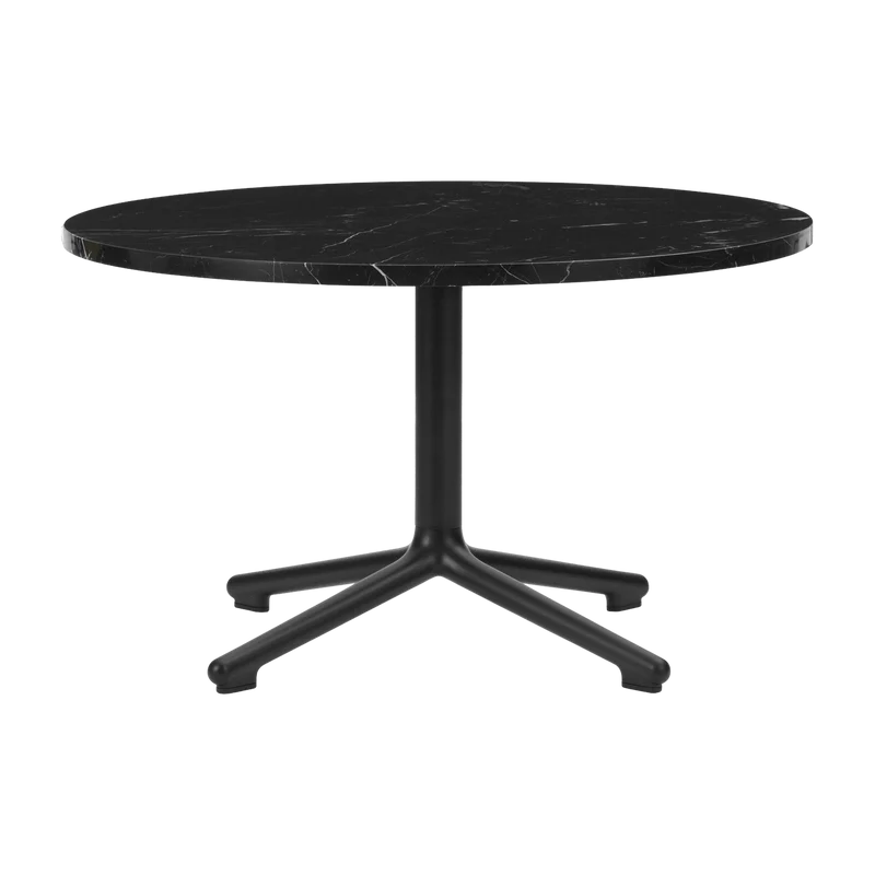 Table basse en aluminium noir et en marbre 70 cm Lunar Marble - Normann Copenhagen