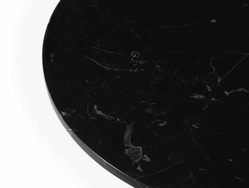 Table basse en aluminium noir et en marbre 70 cm Lunar Marble - Normann Copenhagen