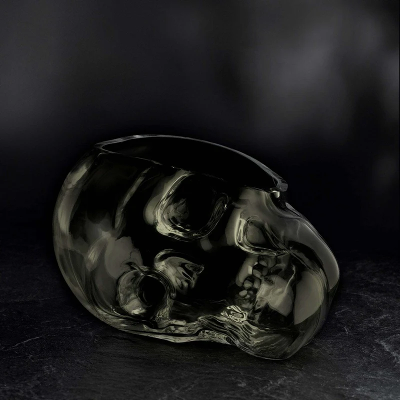 Bol crâne noir Memento - Nude Glass